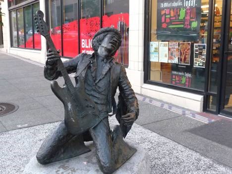 Daryl Smith, 'Jimi Hendrix', 1996, bronze. Broadway and Pine, Seattle